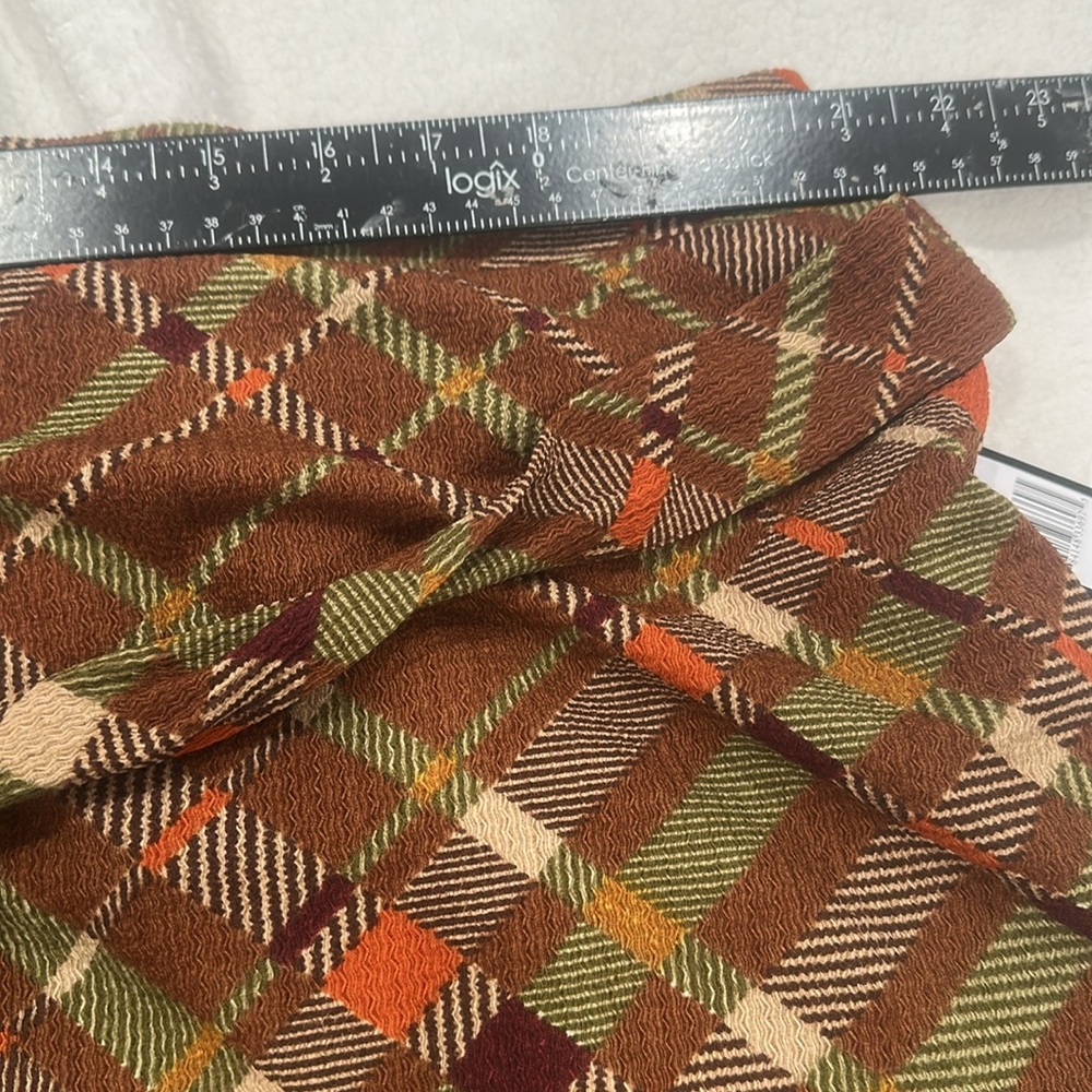 Soho Apparel Women's geometric Orange midi high low Skirt plus size 3X - Picture 5 of 9